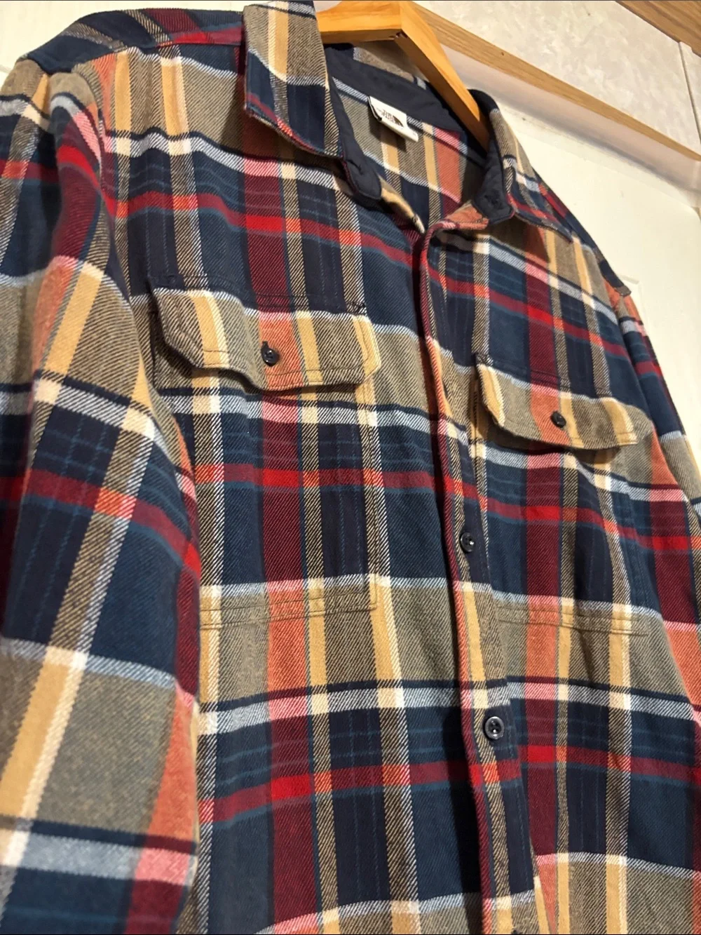 The North Face Men's Plaid Button-Down Shirt - Navy, Red, Beige